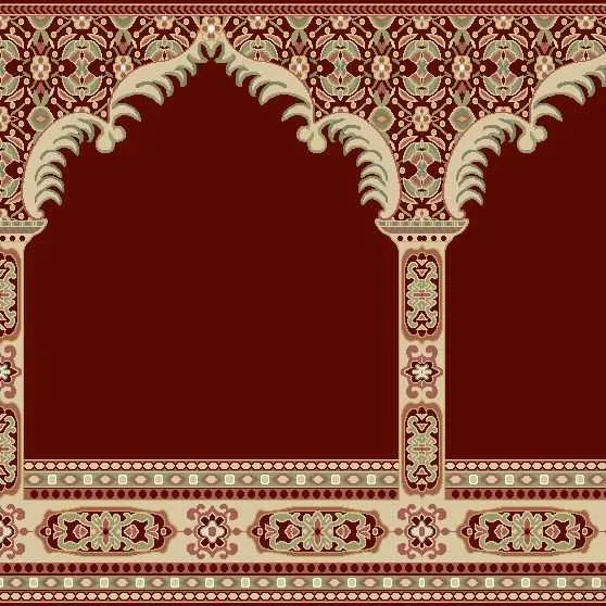 MYFLOOR Akrilik Mihraplı Cami Halısı (02) Bordo,Turkuaz,Zümrüt MYFLOOR Akrilik Mihraplı Cami Halısı (02) Bordo,Turkuaz,Zümrüt - Görsel 2