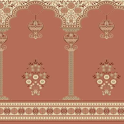 MYFLOOR Akrilik Mihraplı Cami Halısı (4058) Rose,Zümrüt,Turkuaz MYFLOOR Akrilik Mihraplı Cami Halısı (4058) Rose,Zümrüt,Turkuaz - Görsel 2