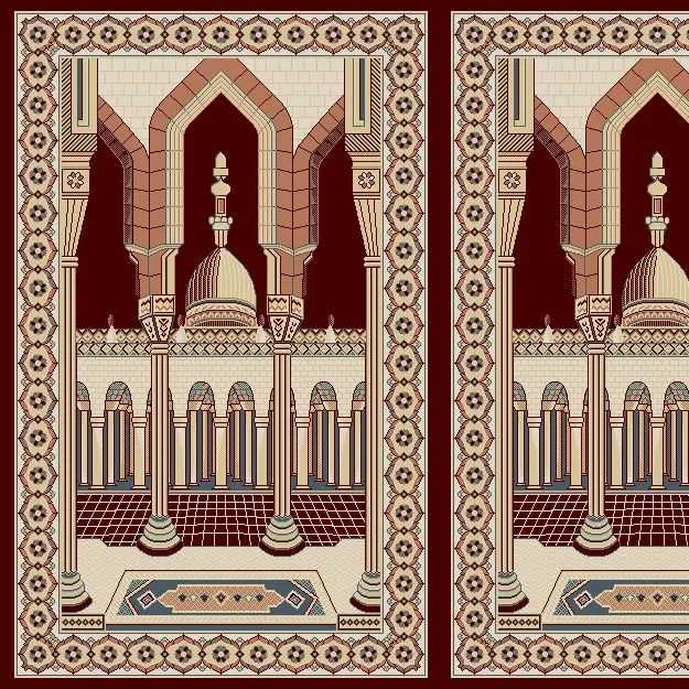 MYFLOOR Akrilik Mihraplı Cami Halısı (5011) Bordo,Lacivert,Turkuaz MYFLOOR Akrilik Mihraplı Cami Halısı (5011) Bordo,Lacivert,Turkuaz - Görsel 2