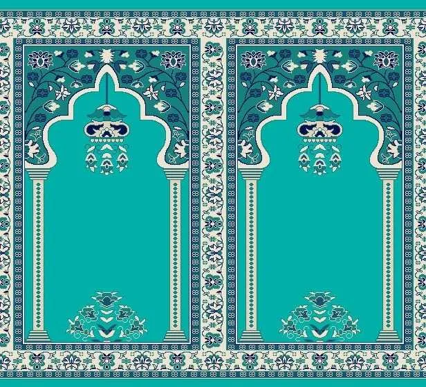 MYFLOOR Akrilik Mihraplı Cami Halısı (S142) Bordo,Lacivert,Turkuaz,Hardal MYFLOOR Akrilik Mihraplı Cami Halısı (S142) Bordo,Lacivert,Turkuaz,Hardal - Görsel 8